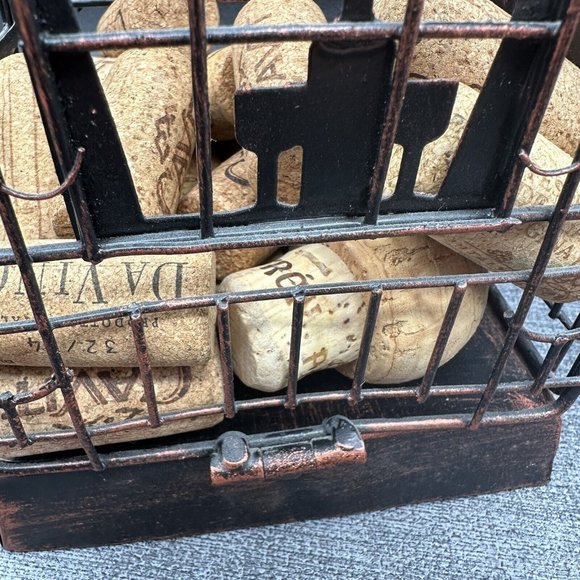 Metal Rustic Wine Bottle Cork Cage Cork Holders for Cork Collectors Home Decor - Picture 11 of 14